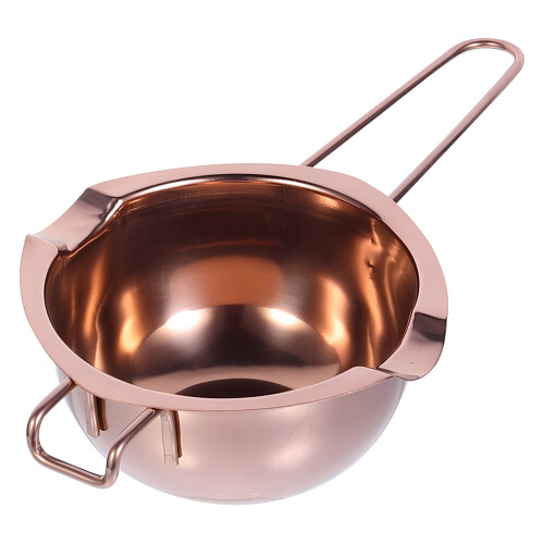 3Pcs Stainless Steel Melting Pot Rose Gold Baking Container