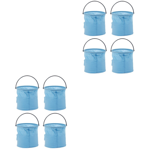 8 Pcs Foldable Paint Pen Wash Bucket Brush Rinse Container 2