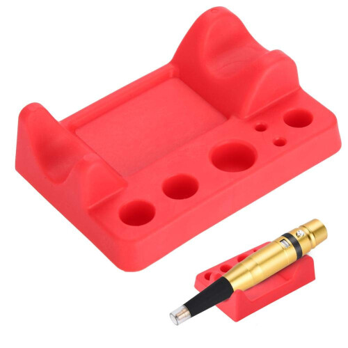 Tattoo Machine Holder with Multiple Ink Wells, Silicone Pen Stand for Microblading and Tools