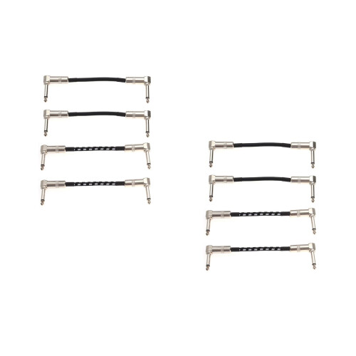 8Pcs Durable Copper Guitar Patch Cable Silver Amp Cord Noise Reduction 2