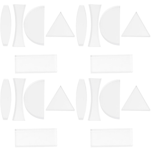 20Pcs White Acrylic Physics Optical Lens Set for School Experiments 2