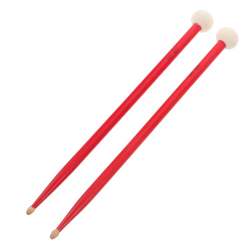 2Paren Esdoorn Drum Mallets Rood Met Dubbele Kop Voor Percussie