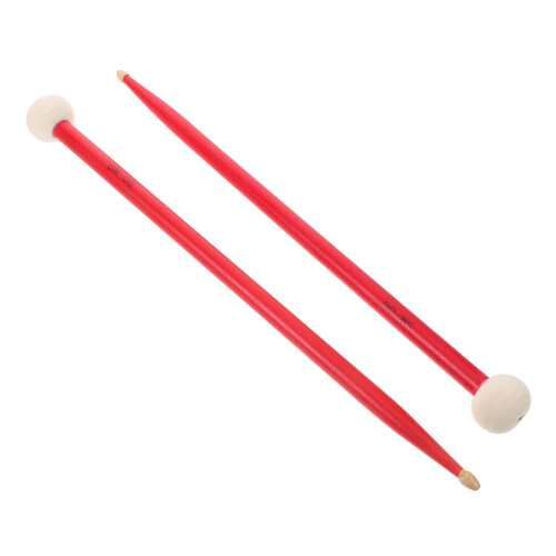 2Paren Esdoorn Drum Mallets Rood Met Dubbele Kop Voor Percussie 1