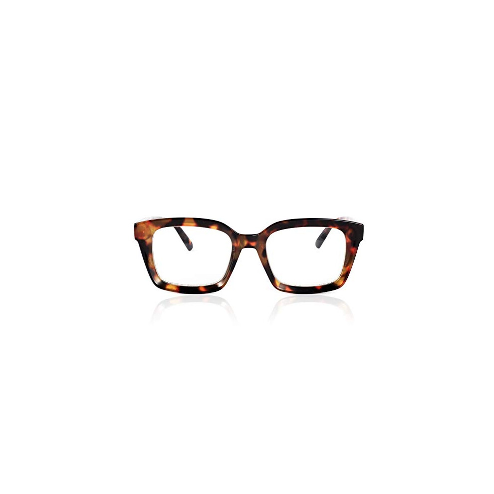 Blue/Light Oversized Reading Glasses For Women And Men, Stylish Leopard 2.0 Computer Readers