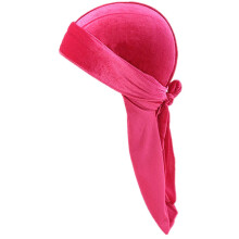 Luxury Velvet Durag for 360 Waves with Extra Long Tail and Breathable Fabric Rose 1PC