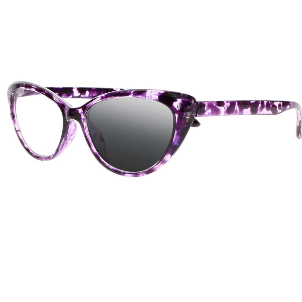 Purple Reading Glasses 2.75X Optical Magnification For Clear Closeup Viewing And Crafts