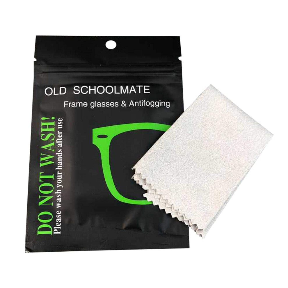 10pcs Reusable Anti Fog Cloth for Glasses and Camera Lenses, Nano Defogging and Cleaning Wipes