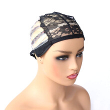 Wig Cap for Wig Making Adjustable Lace Medium Size Breathable Mesh Black Comfortable Wear