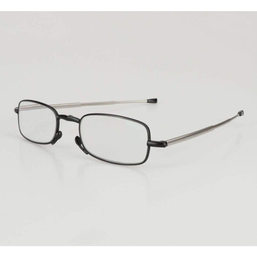 Black Reading Glasses +1.5X Foldable Photochromic Uv Protection Antiglare For Men And Women