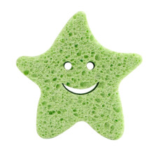 Baby Bath Sponge with Soft Massage Texture and Ergonomic Cartoon Star Shape for Gentle Baby Cleansing