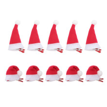 10Pcs Christmas Santa Hat Hair Clips with Alligator Grip for Kids Teens Party Accessories