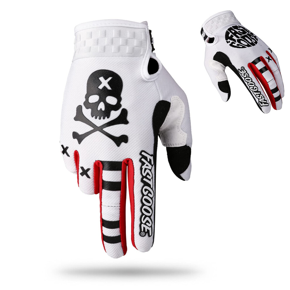 Motorcycle Gloves Large Â Touchscreen Motocross Antislip Breathable Off Road Riding White 9169991780368