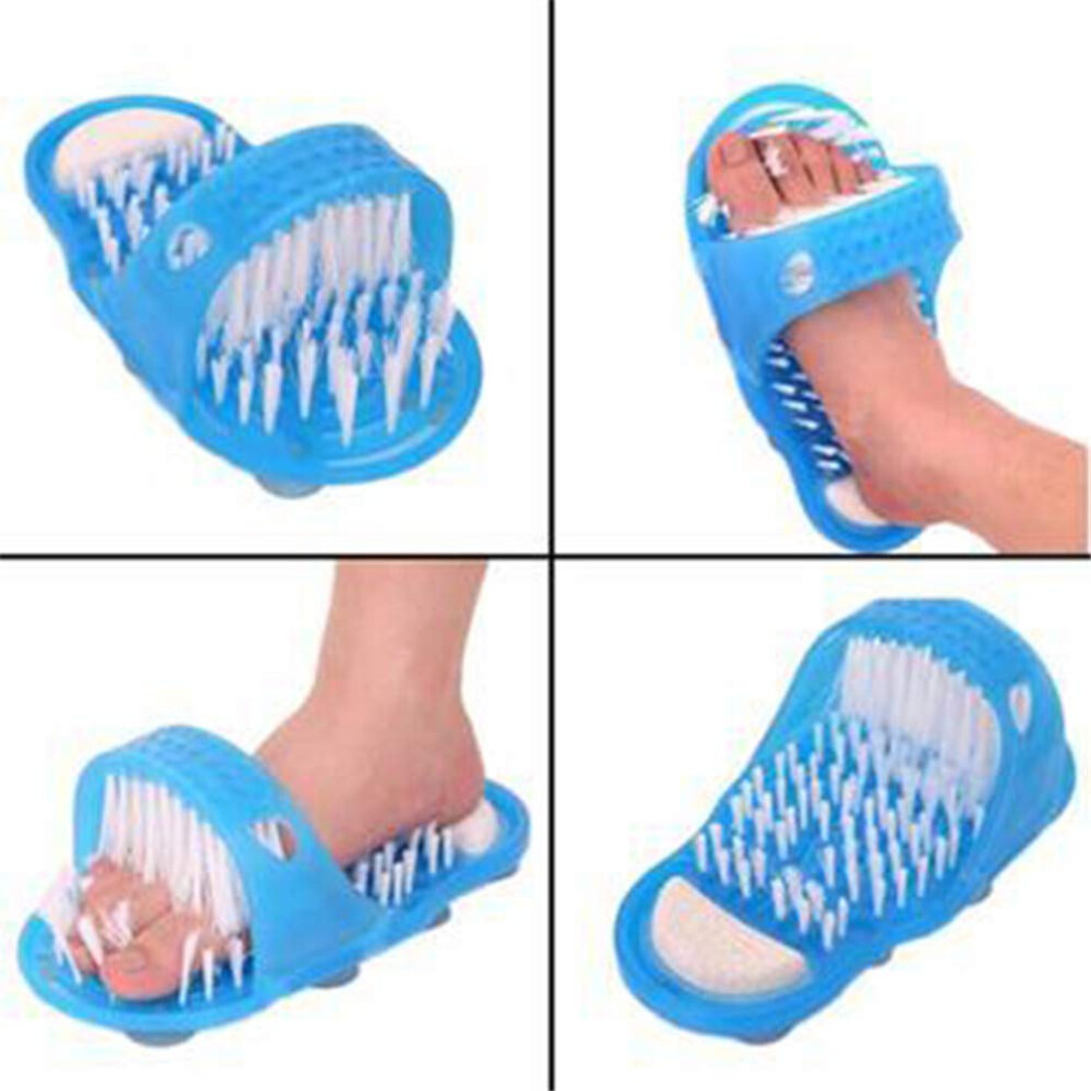 Foot Scrubber for Shower with Pumice Stone, Hands Foot Cleaning Brush with NonSlip Suction Base