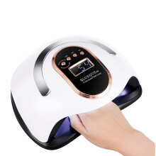 168 W Nail Lamps, Nail Dryers with Dual Light Sources LED and UV, Nail Polish Curing Lamps with 4Timer Setting
