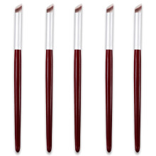 Professional Wooden Nail Art Brush Set with Ergonomic Handle and Precision Nylon Bristles, 5pcs