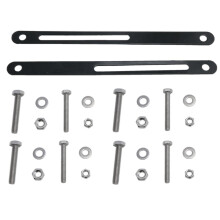 Bicycle Basket Mounting Bracket with Screws, Rustproof Heavy Duty Bike Rack Holder, 2PCS Black
