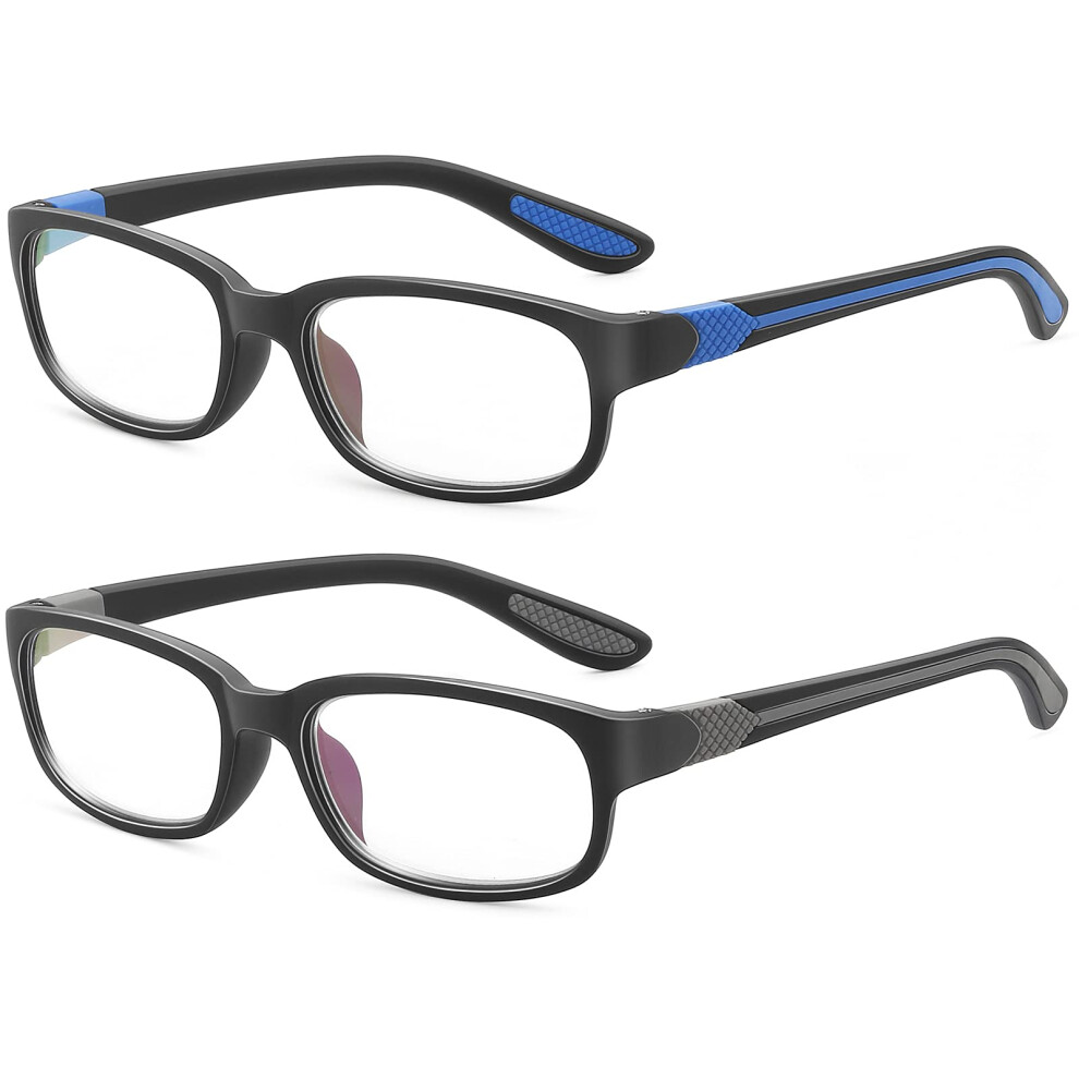 Reading Glasses +2.5 Blue Light Blocking, 2 Pack Lightweight Unisex Computer Readers
