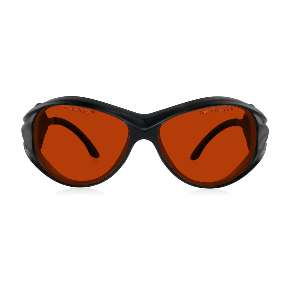 Blue Light Blocking Amber Sleeping Glasses 99.9% for Better Sleep and Gaming Frame Style 2