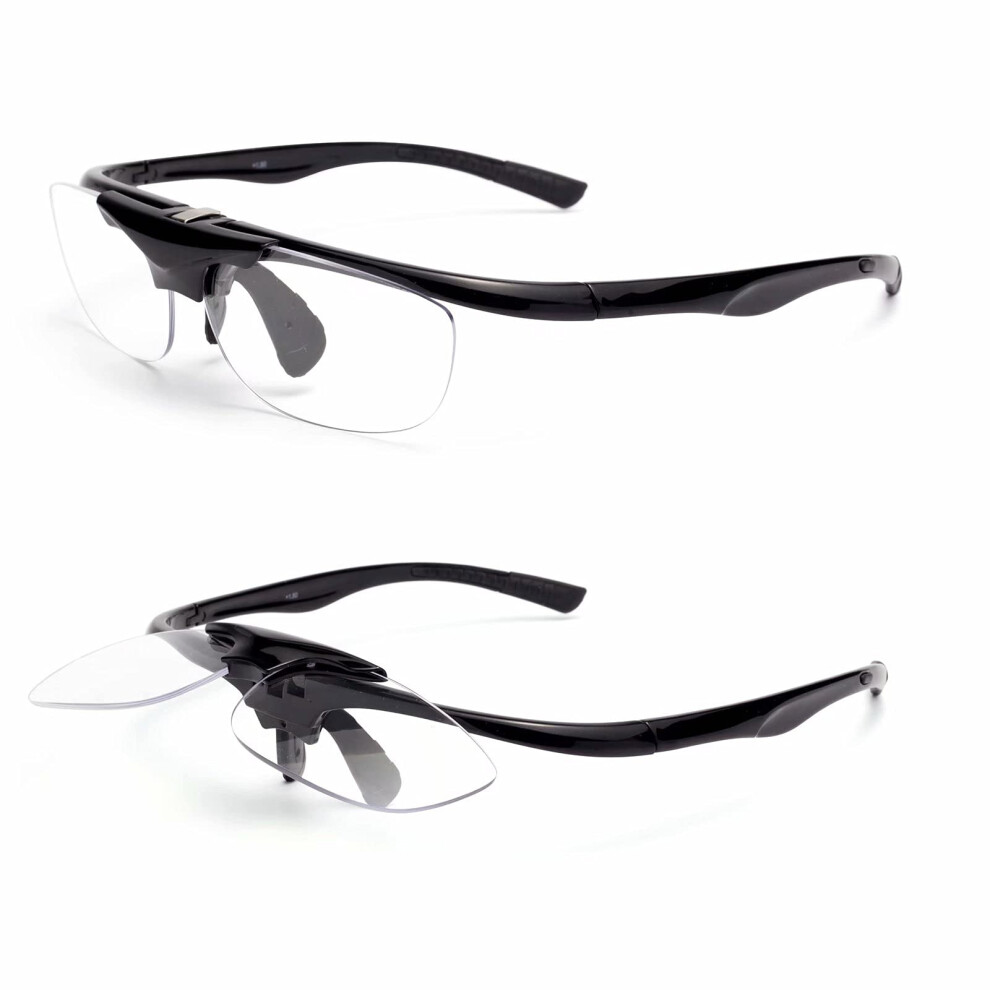 Light/Black Flip Up Reading Glasses +2.50 Tr90 Ultra Frame Readers For Men And Women