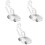 3Pièces Fixations Câble Aluminium Argent Facile 5