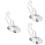 3Pièces Fixations Câble Aluminium Argent Facile 8