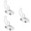 3Pièces Fixations Câble Aluminium Argent Facile 9