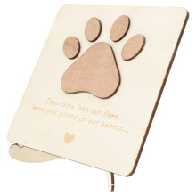 Loss Of Dog Sympathy Card: Wooden Pet Memorial For Remembrance