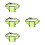 4Pièces Pochette Ceinture Micro Vert Ajustable Pour Et Guides 8