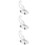 3Pièces Fixations Câble Aluminium Argent Facile 10