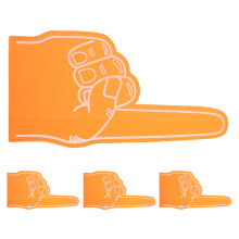 8Pcs Lightweight Orange Foam Fingers Cheerleading Fan Hand Props