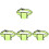 4Pièces Pochette Ceinture Micro Vert Ajustable Pour Et Guides 3