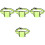 4Pièces Pochette Ceinture Micro Vert Ajustable Pour Et Guides 4