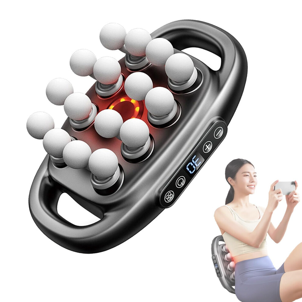 Massage Gun with 16 Heads, Deep Tissue Percussion Massager for Full Body Muscle Pain Relief