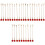 30Pcs Unique Red Metal Number Charms Chain for Decorative Use 5