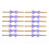60Pcs Purple Polyester Packing Ribbon for Candy and Baking Sealing 1