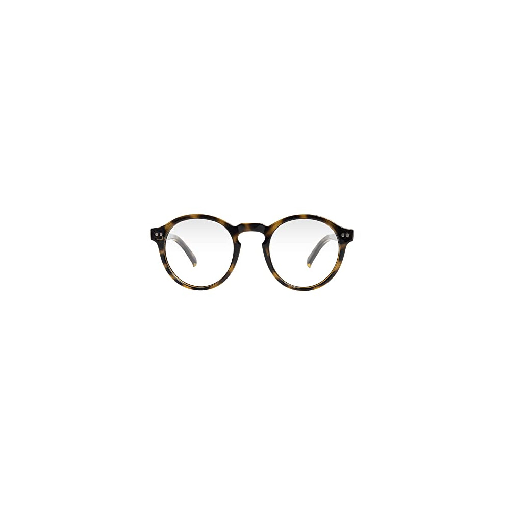 Light Reading Glasses +1.0 Tortoise Classic Round Frame For Clear Near Vision Men And Women