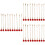 30Pcs Unique Red Metal Number Charms Chain for Decorative Use 8