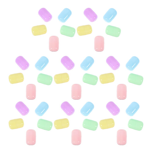 120Pcs Assorted Plastic Capsules for Vending Machine Toy Storage 2