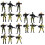 18Pcs Kid Special Forces Toy Plastic Material Assorted Color Playset 5