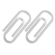 8 Pcs Stainless Steel Paper Clips For File And Money Fixing