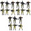 18Pcs Kid Special Forces Toy Plastic Material Assorted Color Playset 2