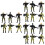 18Pcs Kid Special Forces Toy Plastic Material Assorted Color Playset 4