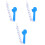 3Pcs Green Wrench Clip Silicone Teether Baby Holder 3