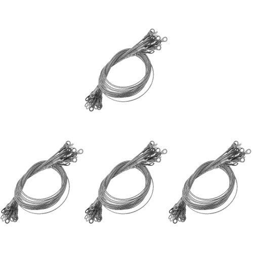 80 Pcs Stainless Steel Security Cable Lanyard Safety Tether 1