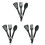 9Sets Compact Black Portable Tableware for Outdoor and Travel 4