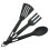 9Sets Compact Black Portable Tableware for Outdoor and Travel 2