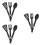 9Sets Compact Black Portable Tableware for Outdoor and Travel 8