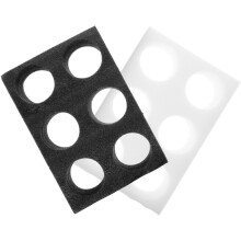 6Pcs Assorted Color Pearl Cotton Beverage Takeout Tray with 6 Holes