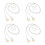4 Count Chain Ear Buds -Lost Earphone Leash 4