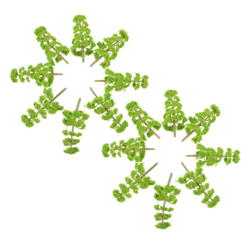 40Pcs Light Green Miniature Trees for Model Train Scenery DIY Crafts 1